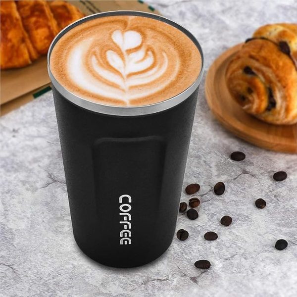 Vacuum Insulated Coffee Mug Stainless Steel Smart Coffee Tumbler Thermos Travel Cup