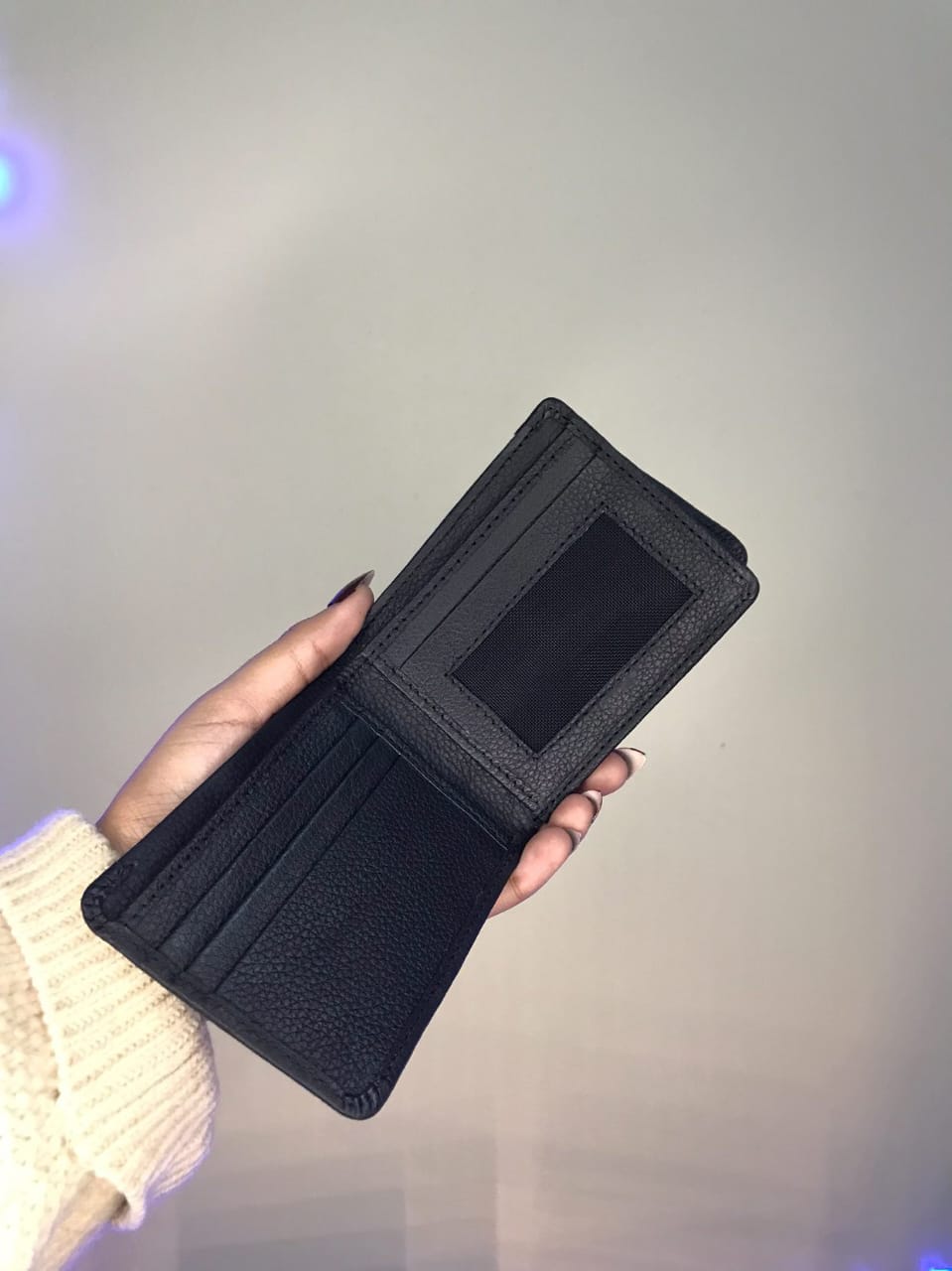 Bold Leather Double Wallet