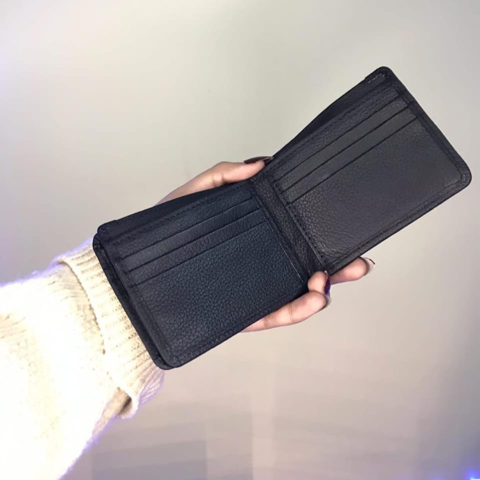 Bold Leather Double Wallet